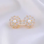 Blooming Elegance Earrings (Yellow Gold) EAR002286