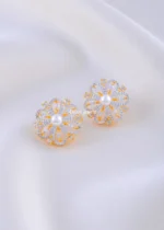 Blooming Elegance Earrings (Yellow Gold) EAR002286 - Image 2