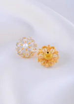 Blooming Elegance Earrings (Yellow Gold) EAR002286 - Image 3