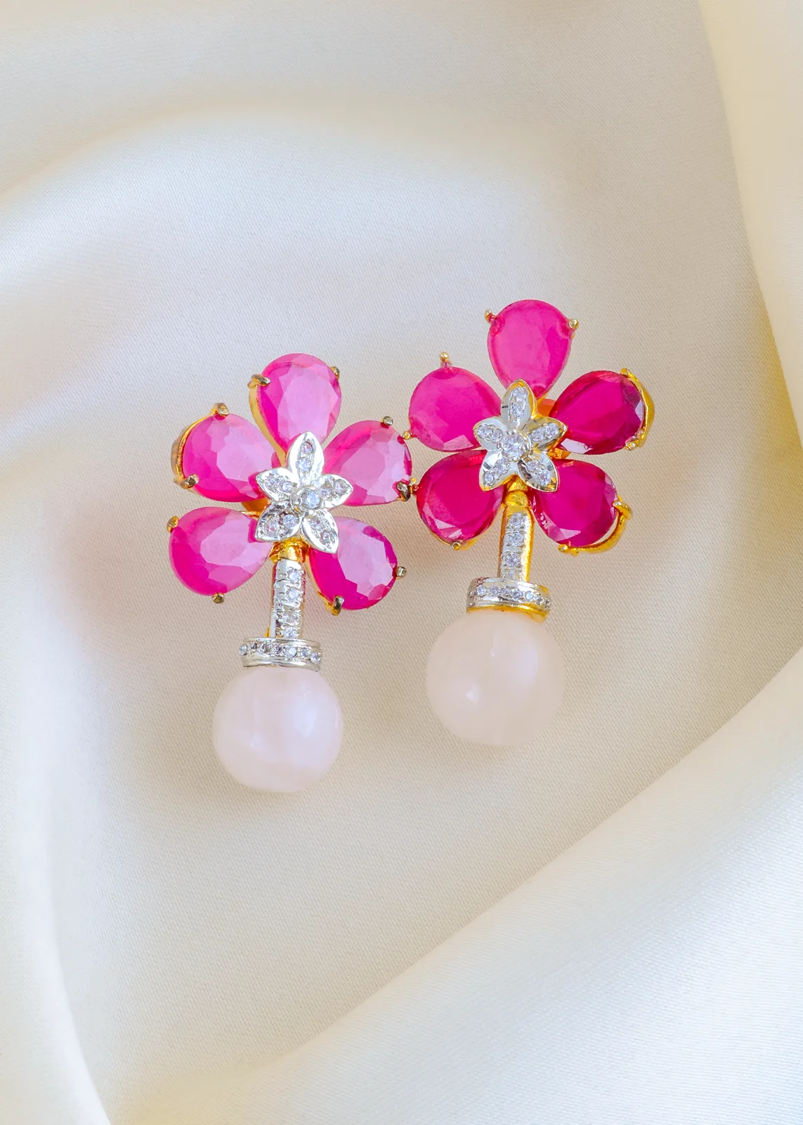 Blossom-Elegance-Earrings-Yellow-Gold-EAR001477a Blossom Elegance Earrings (Yellow Gold) EAR001477 - Image 1