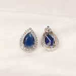 Blue Cocktail Studs (Silver) EAR000732