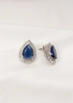 Blue Cocktail Studs (Silver) EAR000732 - Image 2