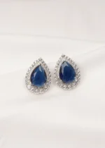 Blue Cocktail Studs (Silver) EAR000732 - Image 3