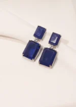 Blue Doublet Earrings (Silver) EAR000514