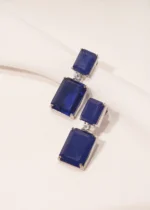 Blue Doublet Earrings (Silver) EAR000514 - Image 2