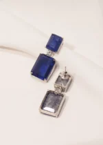 Blue Doublet Earrings (Silver) EAR000514 - Image 3
