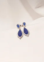 Blue Drop Earrings (Silver) EAR000518