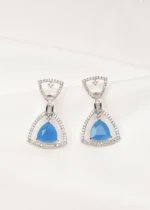 Blue Drop Earrings (Silver) EAR000726
