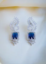 Blue Drop Earrings (Silver) EAR001010