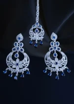 Blue Earring Tika Set (Silver) EAR000843 - Image 5