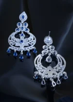 Blue Earring Tika Set (Silver) EAR000843 - Image 6