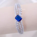 Blue Gem Wings Luxury Bracelate (Silver) BRA002402