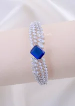 Blue Gem Wings Luxury Bracelate (Silver) BRA002402