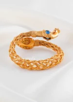Blue Gold Plated Kundan Bracelet- BRA002791 - Image 2