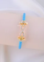 Blue Luxe Infinity Bracelet (Yellow Gold) BRA002203