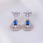 Blue Majesty Diamond Drops (Black Rhodium) EAR002236
