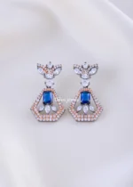 Blue Majesty Diamond Drops (Black Rhodium) EAR002236
