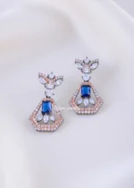 Blue Majesty Diamond Drops (Black Rhodium) EAR002236 - Image 2