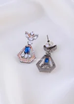 Blue Majesty Diamond Drops (Black Rhodium) EAR002236 - Image 3