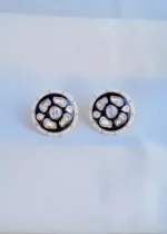 Blue Meenakari Kundan Earrings (Yellow Gold) EAR000853