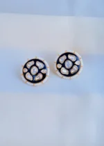 Blue Meenakari Kundan Earrings (Yellow Gold) EAR000853 - Image 2