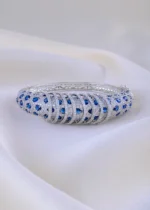 Blue Mirage Statement Bracelet (Silver) BRA001883 - Image 2