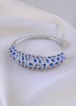 Blue Mirage Statement Bracelet (Silver) BRA001883 - Image 3