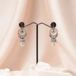 Blue Pearl Jhumki (Silver) EAR000782