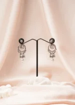 Blue Pearl Jhumki (Silver) EAR000782 - Image 2