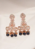Blue Saphire Danglers (Rose Gold) EAR000468 - Image 2