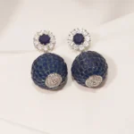 Blue Saphire Earrings (Silver) EAR000511