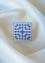 Blue Sapphire Cocktail Ring (Silver) RING01395