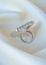 Blue Sapphire Cocktail Ring (Silver) RING01395 - Image 3