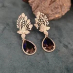 Blue Sapphire Diamond Danglers (White-Gold) EAR000021