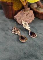 Blue Sapphire Diamond Danglers (White-Gold) EAR000021 - Image 2