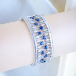 Blue Sapphire Extravagant Bracelet (Silver) BRA001175