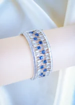 Blue Sapphire Extravagant Bracelet (Silver) BRA001175
