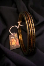 Blue Single Line Bangles (Yellow-Gold) BAN000428