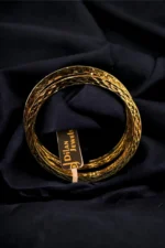 Blue Single Line Bangles (Yellow-Gold) BAN000428 - Image 2