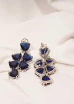 Blue Stone Danglers (Silver) EAR000517 - Image 2