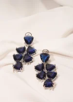 Blue Stone Danglers (Silver) EAR000517 - Image 3