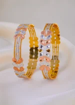 Blush Bloom Bangles (Tricolor Plating) BAN001926 - Image 2