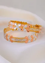 Blush Bloom Bangles (Tricolor Plating) BAN001926 - Image 3