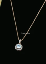 Blush Halo Charm Necklace Set (Rose Gold) NEC002589 - Image 2