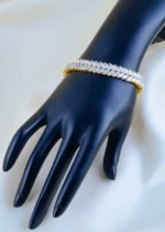 Blush Luxe Tennis Bracelet (Yellow Gold) BRA001666 - Image 2
