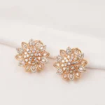 Bold Diamond Look Studs (Yellow Gold) EAR000691