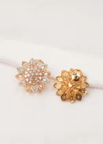 Bold Diamond Look Studs (Yellow Gold) EAR000691 - Image 3