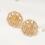 Bold Kundan Studs (Yellow Gold) EAR000544