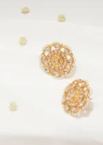 Bold Kundan Studs (Yellow Gold) EAR000544 - Image 3