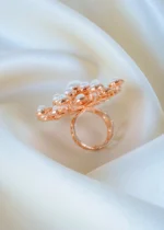 Bold Pearl Cocktail Ring (Rose Gold) RING01368 - Image 3
